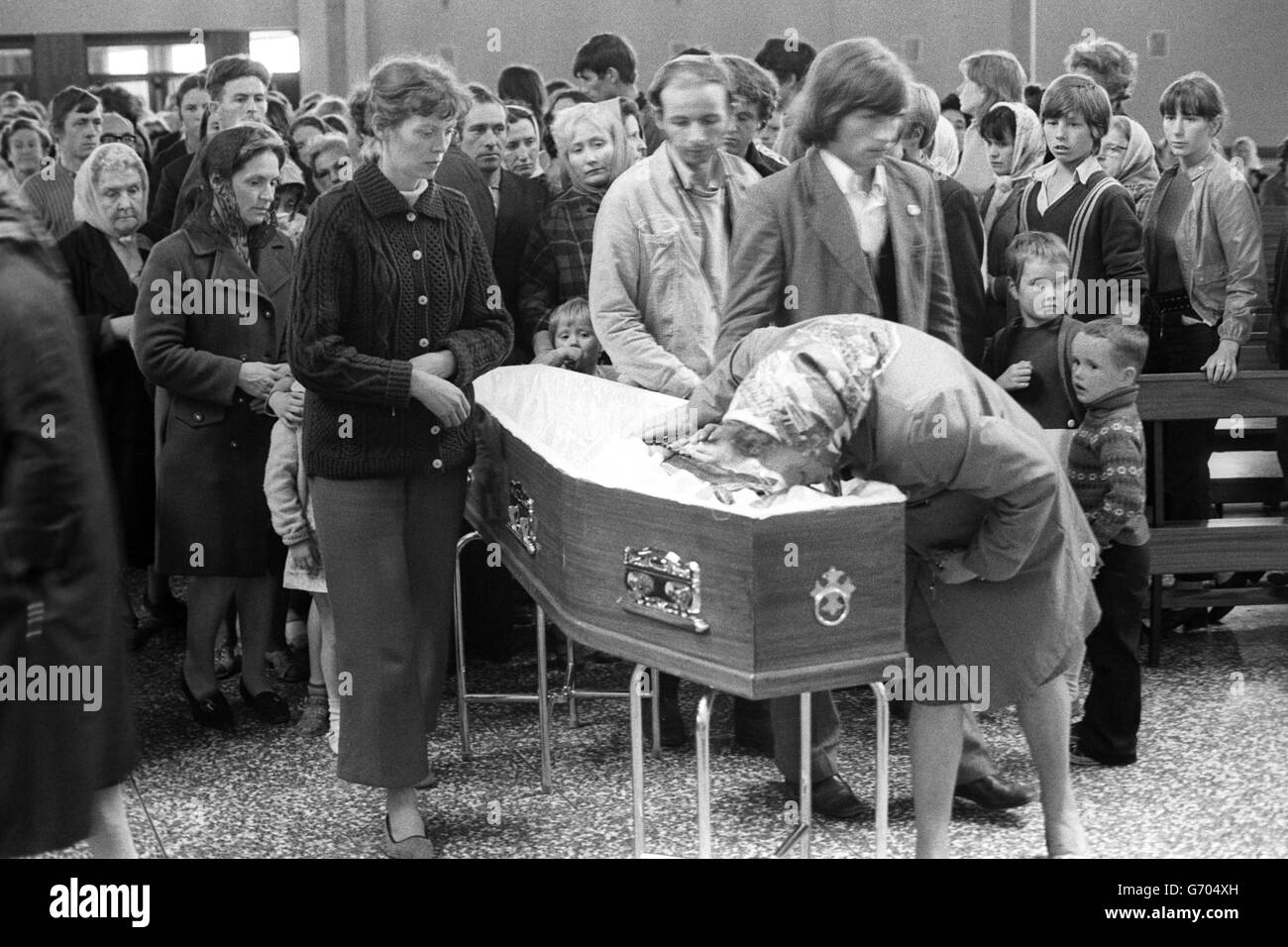 Kriminalität - Ballymurphy Massaker - Vater Hugh Mullan - Fronleichnam römisch-katholische Kirche, Belfast Stockfoto