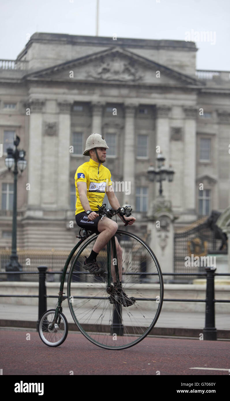 S Spring Classics feiert die Tour de France, die am 7. Juli nach London kommt. Stockfoto