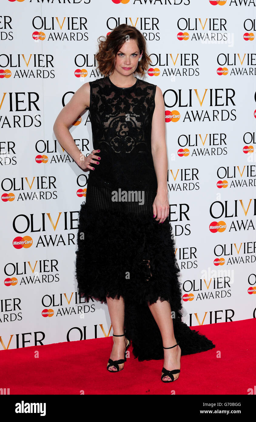 Olivier Awards 2014 - London. Ruth Wilson hinter der Bühne am Royal Opera House in London. Stockfoto
