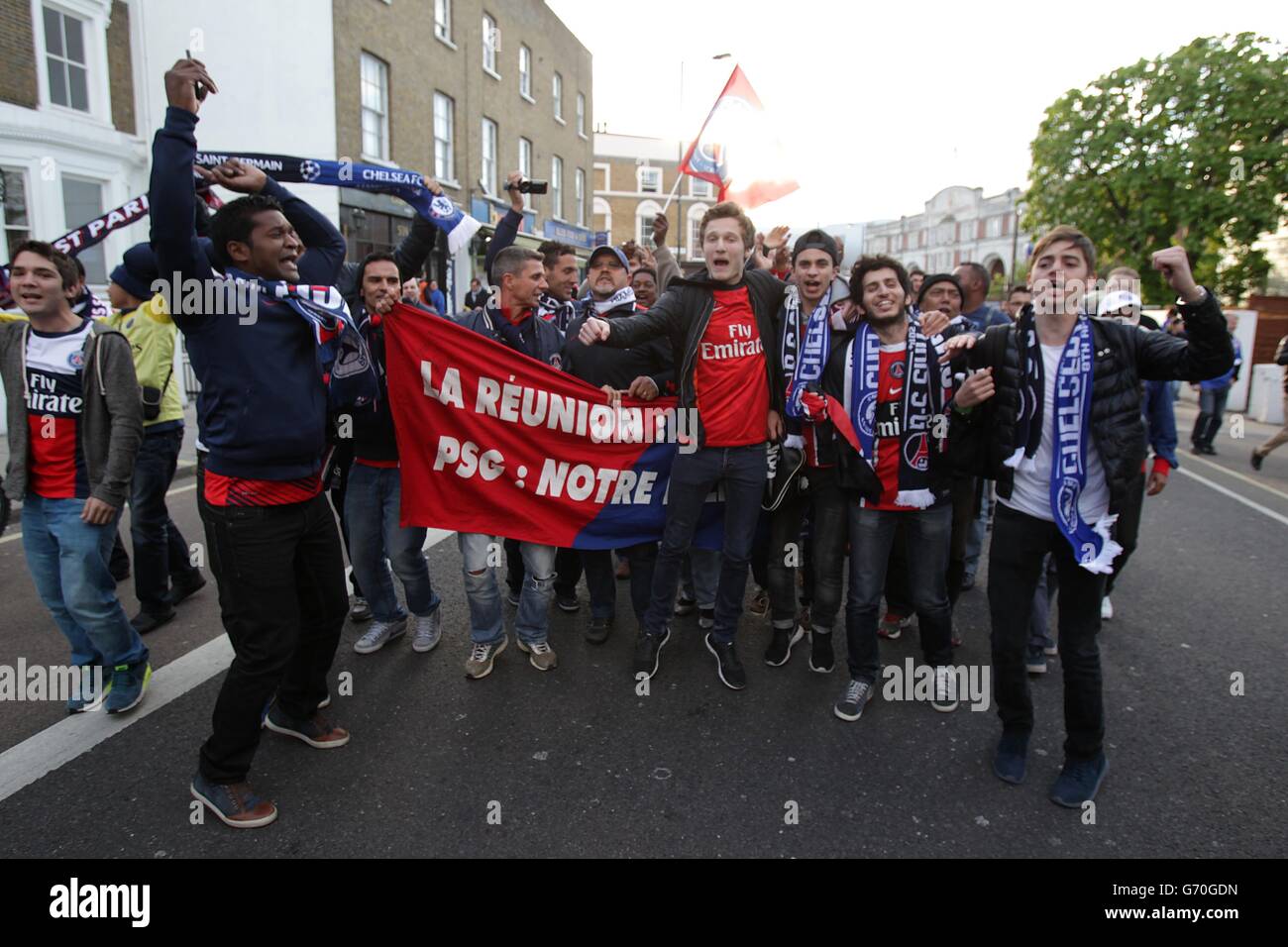 Fußball - UEFA Champions League - Viertel-Final - Rückspiel - Chelsea V Paris Saint-Germain - Stamford Bridge Stockfoto