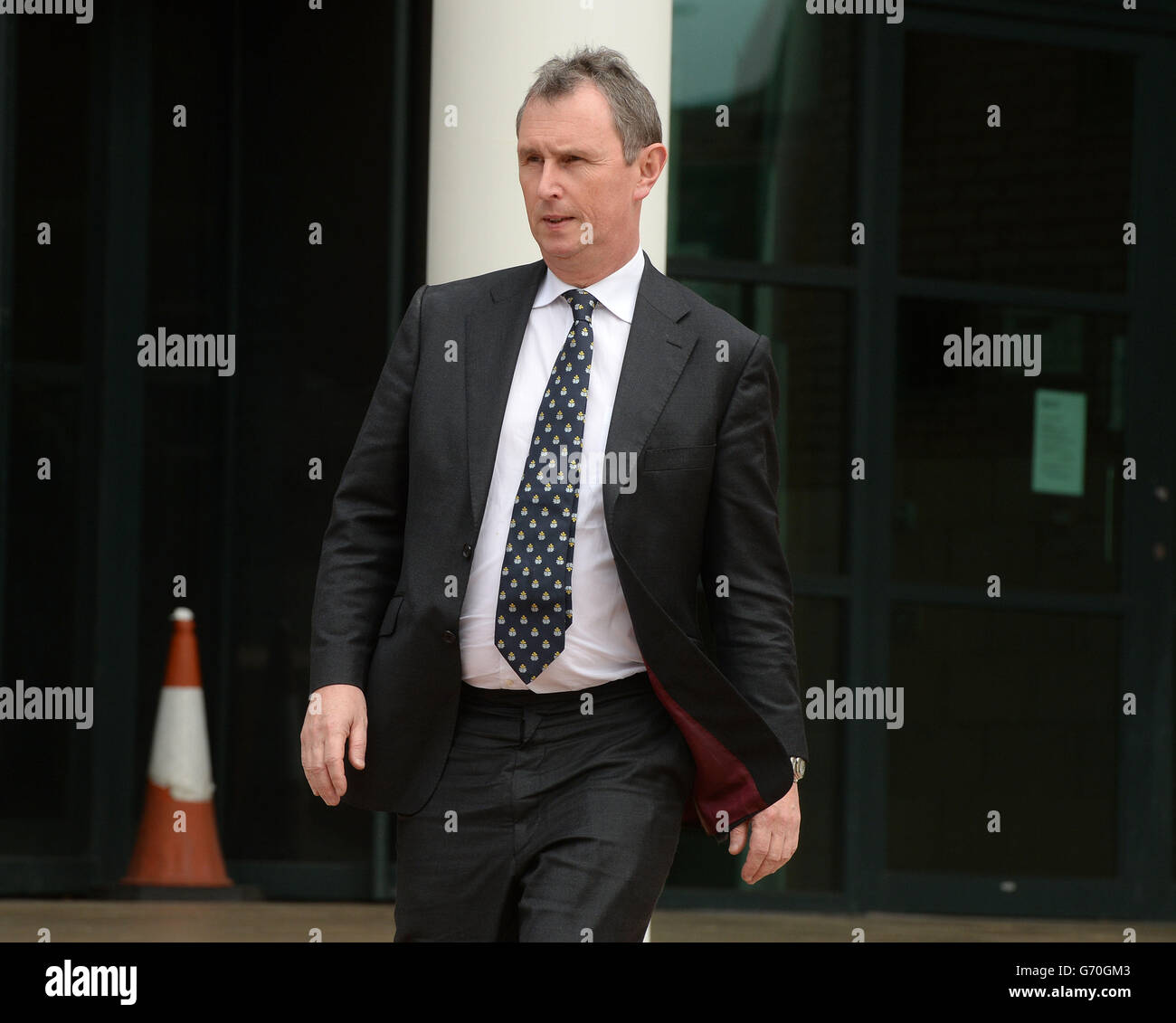 Der ehemalige stellvertretende Sprecher des Unterhauses, Nigel Evans, spricht zum Krongericht von Preston, nachdem er nach einem fünfwöchigen Verfahren für nicht schuldig befunden wurde. DRÜCKEN SIE VERBANDSFOTO. Bilddatum: Donnerstag, 10. April 2014. Siehe PA Geschichte COURTS Evans. Bildnachweis sollte lauten: PA Wire Stockfoto