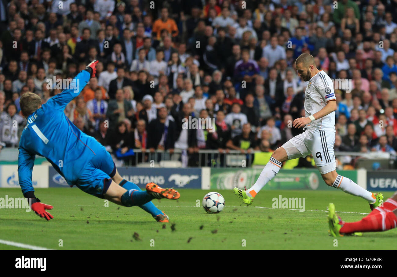 Fußball - UEFA Champions League - Halbfinale-Finale - Hinspiel - Real Madrid V Bayern München - Santiago Bernabeu Stockfoto
