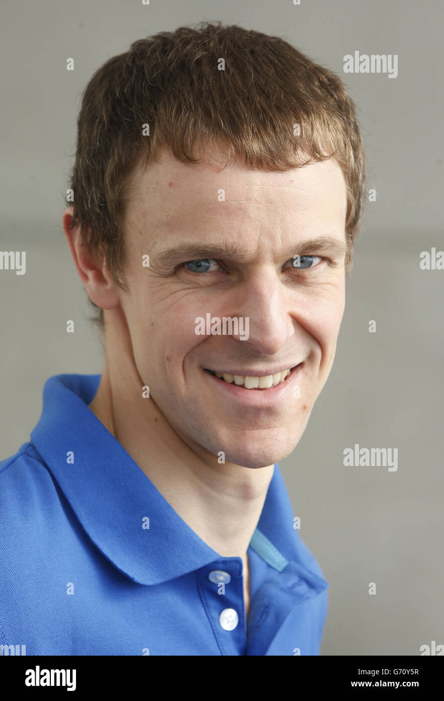 Team Scotland Squash Teammitglied Stuart Crawford, während der Teamankündigung im Hydro, Glasgow. DRÜCKEN SIE VERBANDSFOTO. Bilddatum: Dienstag, 8. April 2014. Bildnachweis sollte lauten: Danny Lawson/PA Wire. Stockfoto