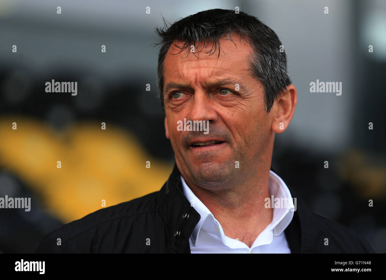 Southend United Manager Phil Brown während der Sky Bet League Two, Play-off Semi Final, First Leg im Pirelli Stadium, Burton. Stockfoto