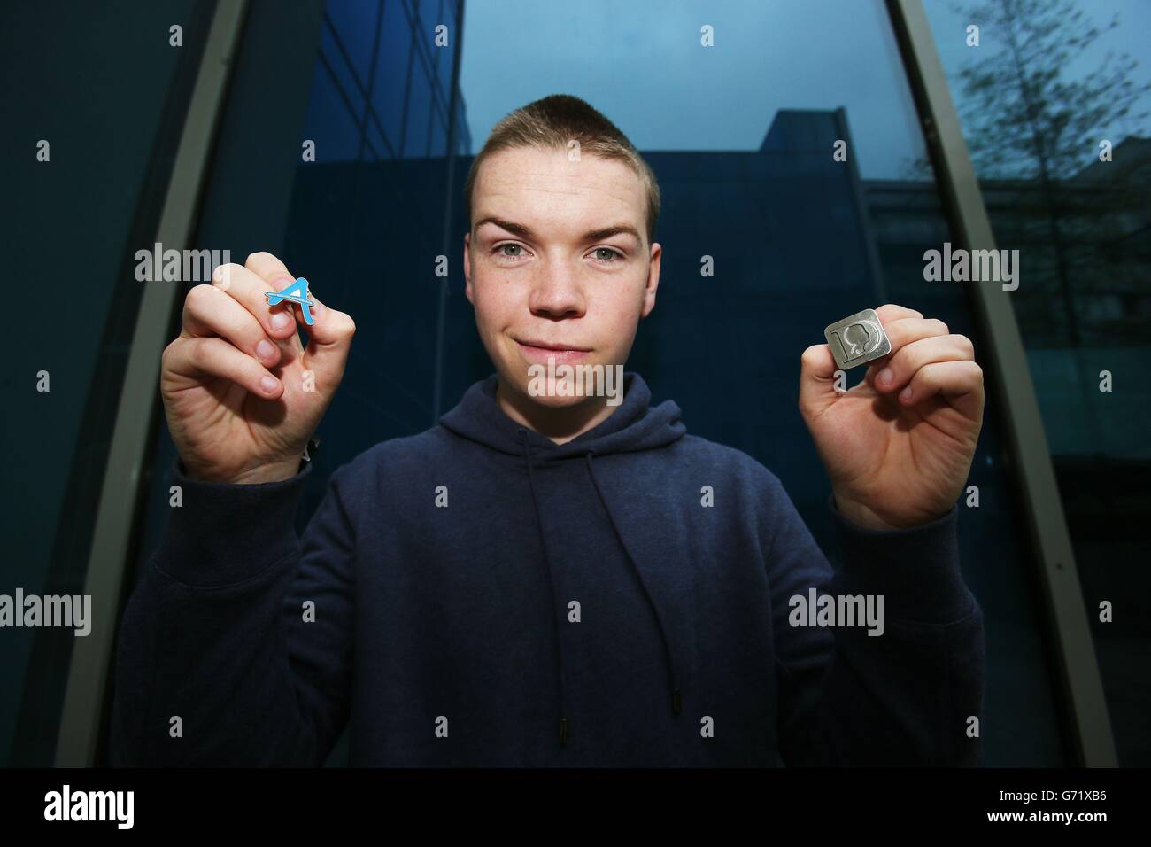 Diana Anti-Mobbing Award Ambassador Schauspieler will Poulter bei einer Veranstaltung in Facebook Büros in Dublin, um die Diana Awards zu vergeben. Stockfoto