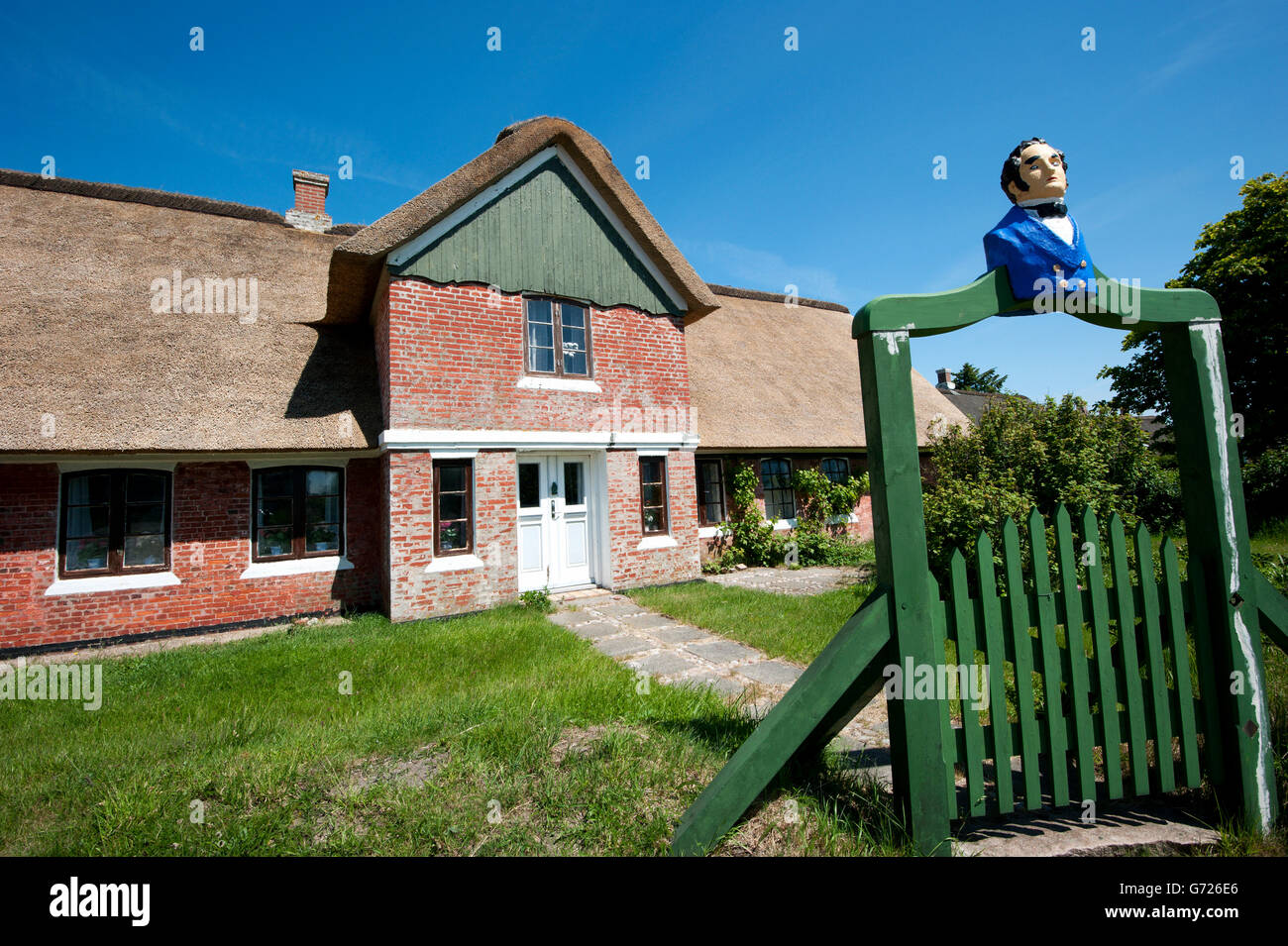 Zaun Tor, Haus in Sonderho, Fano Island, Dänemark, Skandinavien, Europa Stockfoto