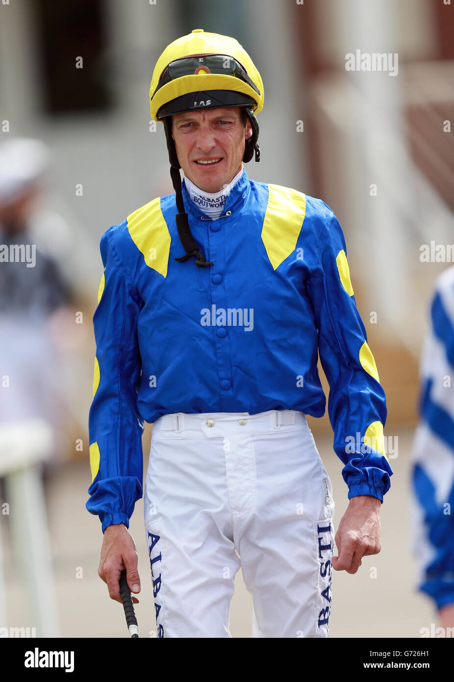 Pferderennen - Starlight Charity Raceday - Newbury Racecourse. Jockey Richard Hughes während des Starlight Charity Raceday auf der Rennbahn Newbury Racecourse, Bekshire. Stockfoto