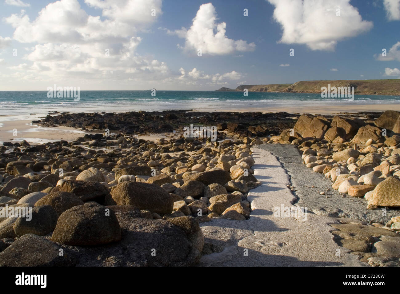 Sennen Strand Stockfoto