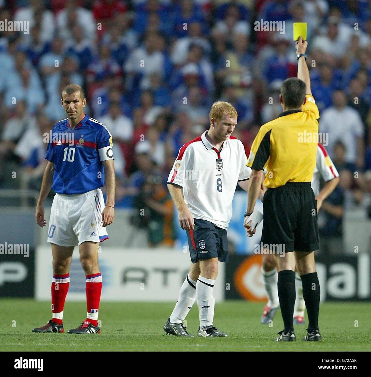 EURO2004 England / Frankreich Stockfoto