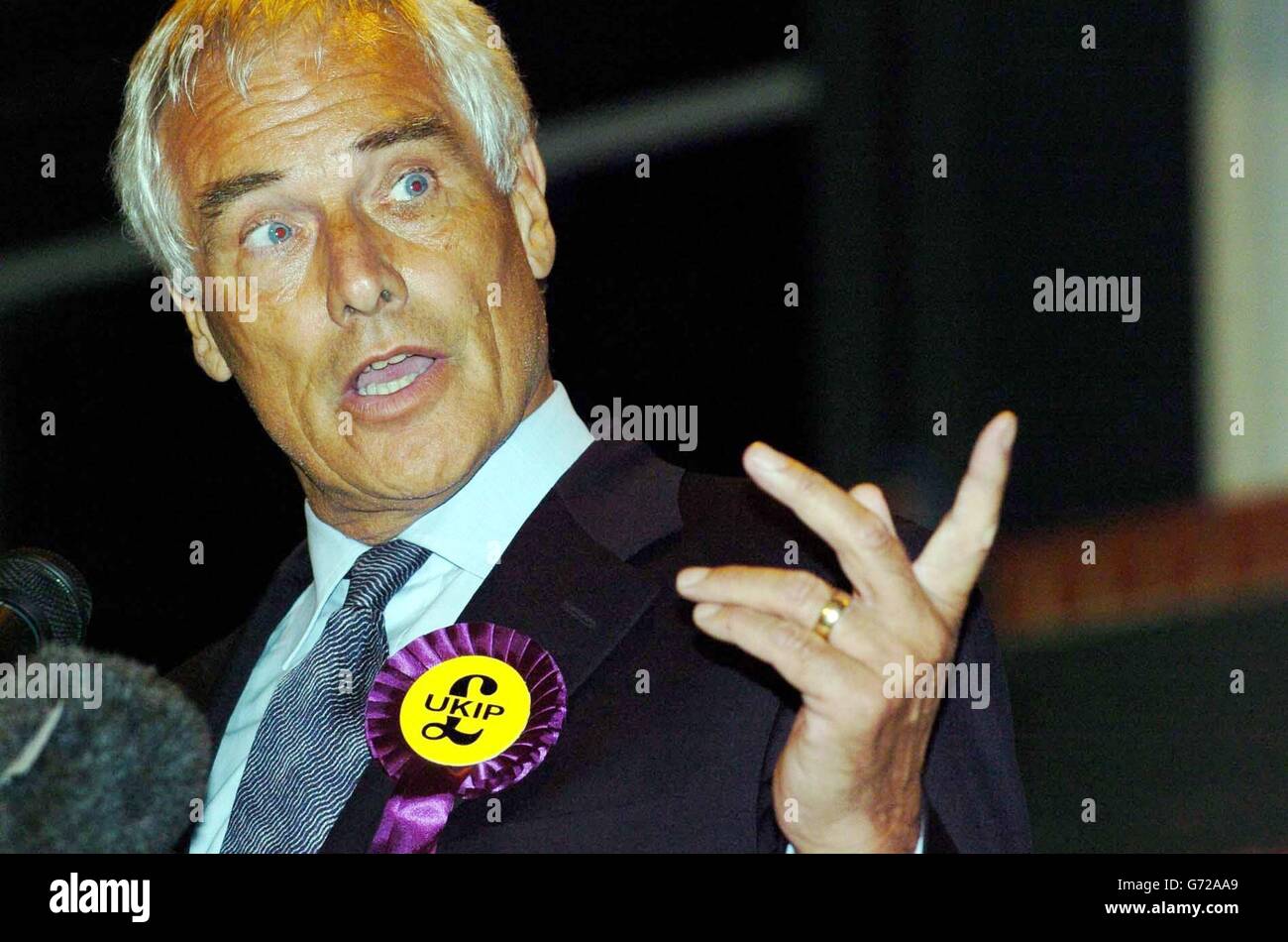 Robert Kilroy-Silk - Europawahl Stockfoto