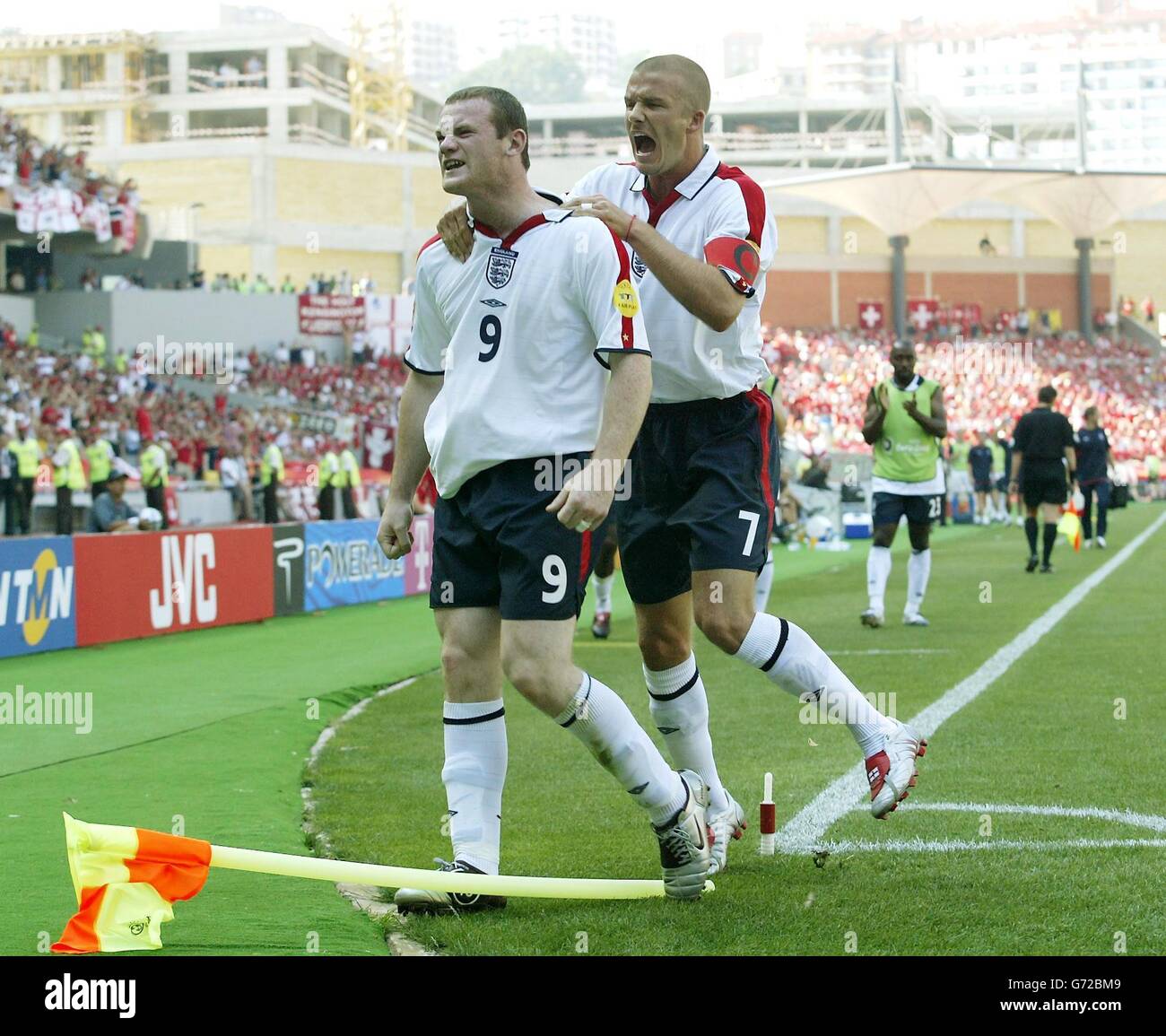 England V Schweiz Stockfoto