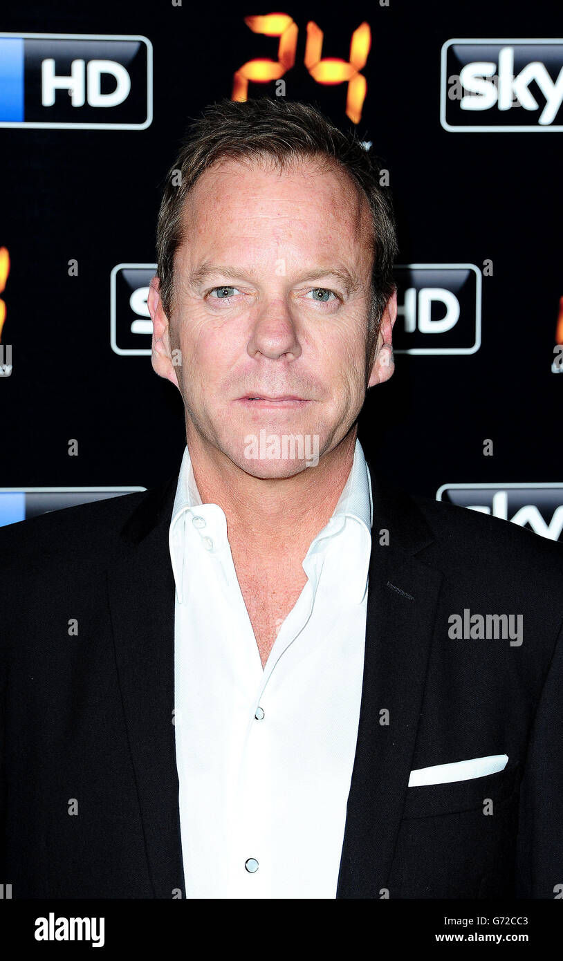 Kiefer Sutherland bei der 24: Live Another Day UK Premiere im Old Billingsgate, London. Stockfoto