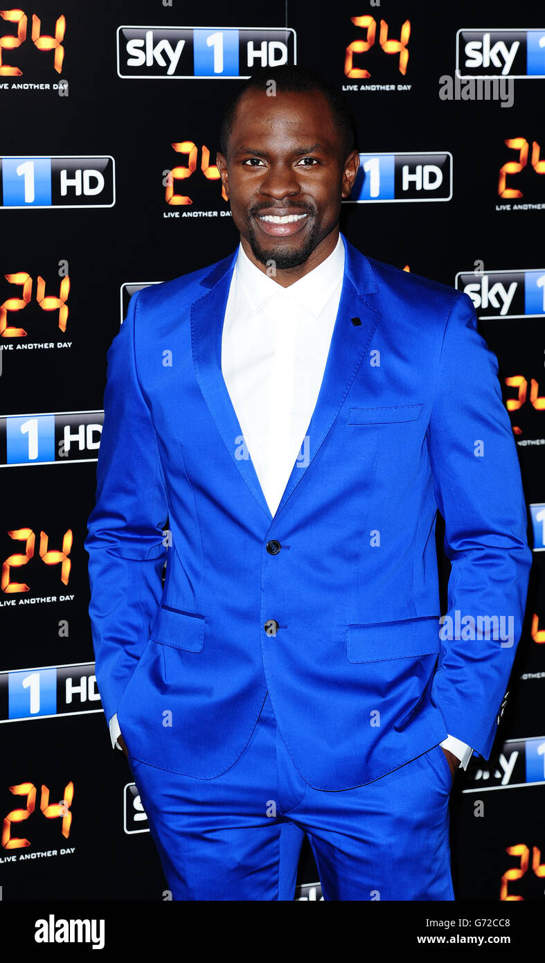 Gbenga Akinnagbe bei der 24: Live Another Day UK Premiere in Old Billingsgate, London. DRÜCKEN Sie VERBANDSFOTO. Bilddatum: Dienstag, 6. Mai 2014. Bildnachweis sollte lauten: Ian West/PA Wire Stockfoto