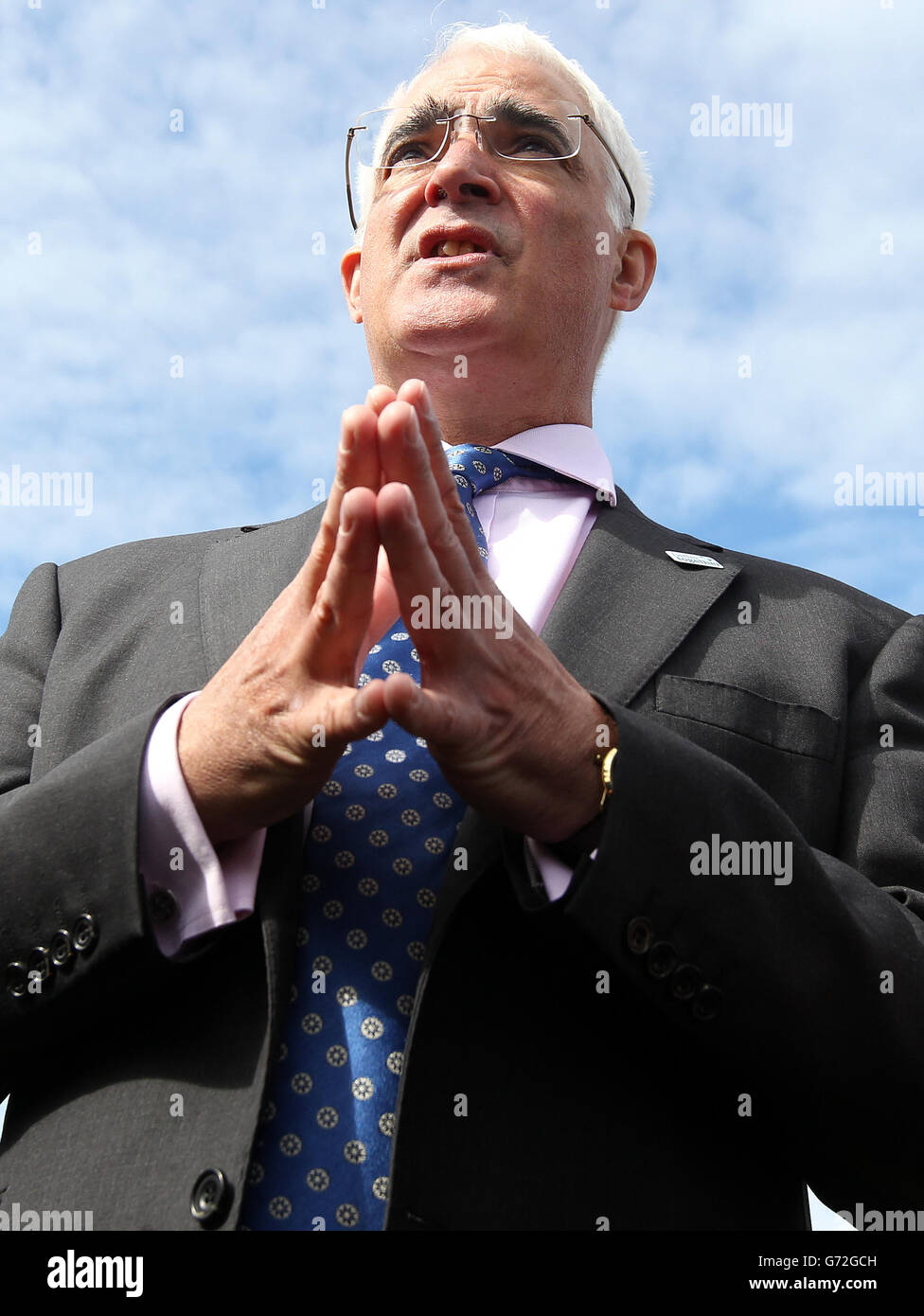 Alistair Darling während der Einführung einer neuen Better Together-Werbekampagne in Edinburgh. Stockfoto