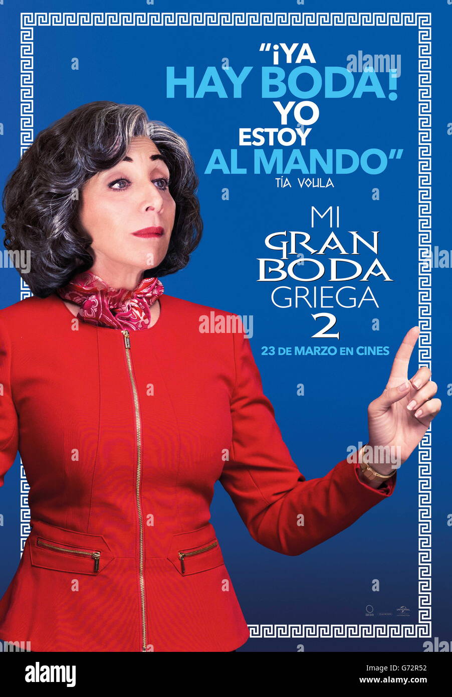 Datum der Freigabe: 25. März 2016 Titel: My Big Fat Greek Hochzeit 2 STUDIO: Universal Bilder Direktor: Kirk Jones PLOT: A Portokalos Familiengeheimnis bringt die beliebten Charaktere wieder zusammen für eine noch größer und Greeker Hochzeit Darsteller: Nia Vardalos, John Corbett, Michael Constantine (Credit: C Universal Pictures/Entertainment Bilder /) Stockfoto