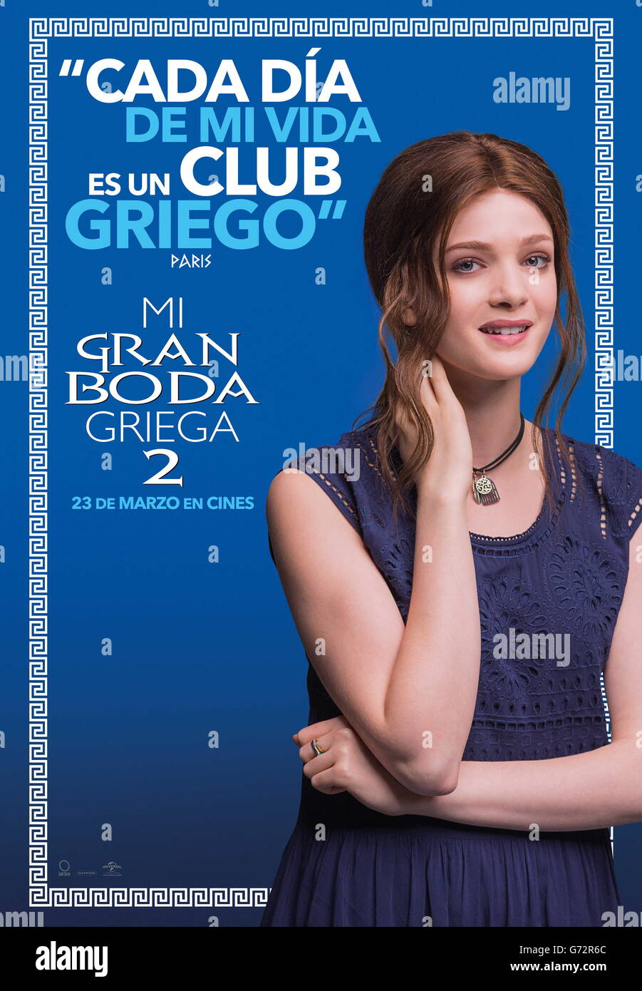 Datum der Freigabe: 25. März 2016 Titel: My Big Fat Greek Hochzeit 2 STUDIO: Universal Bilder Direktor: Kirk Jones PLOT: A Portokalos Familiengeheimnis bringt die beliebten Charaktere wieder zusammen für eine noch größer und Greeker Hochzeit Darsteller: Nia Vardalos, John Corbett, Michael Constantine (Credit: C Universal Pictures/Entertainment Bilder /) Stockfoto