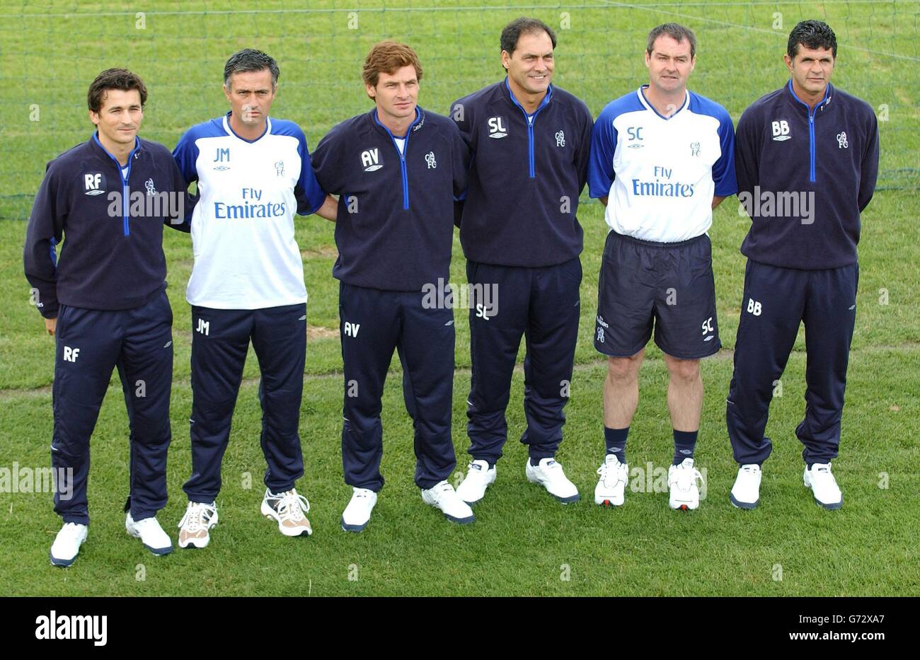 Manager des FC Chelsea und coaching-team Stockfoto