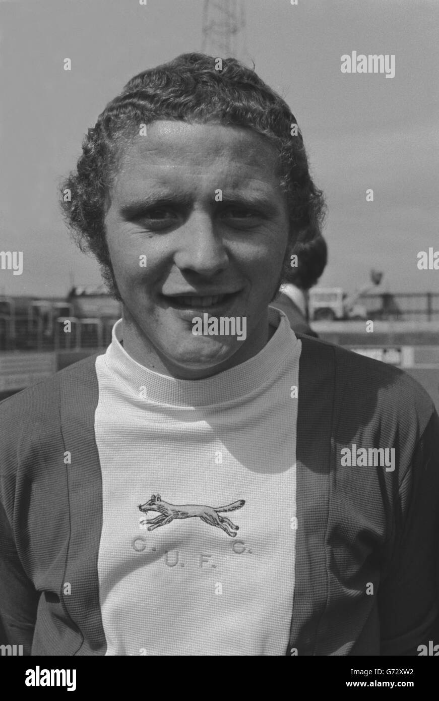Ray-Zug der First Division Carlisle United FC. Nuneaton geboren, kostete er den Northern Club nur 5000, als er 1971 von Walsall unterzeichnet wurde. Stockfoto