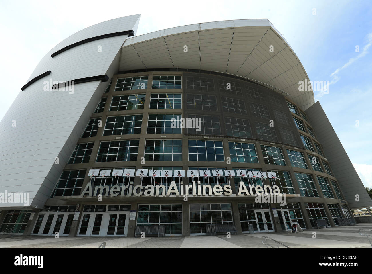 Blick Auf Die Stadt - Miami. American Airlines Arena, Heimstadion der NBA-Seite Miami Heat Stockfoto