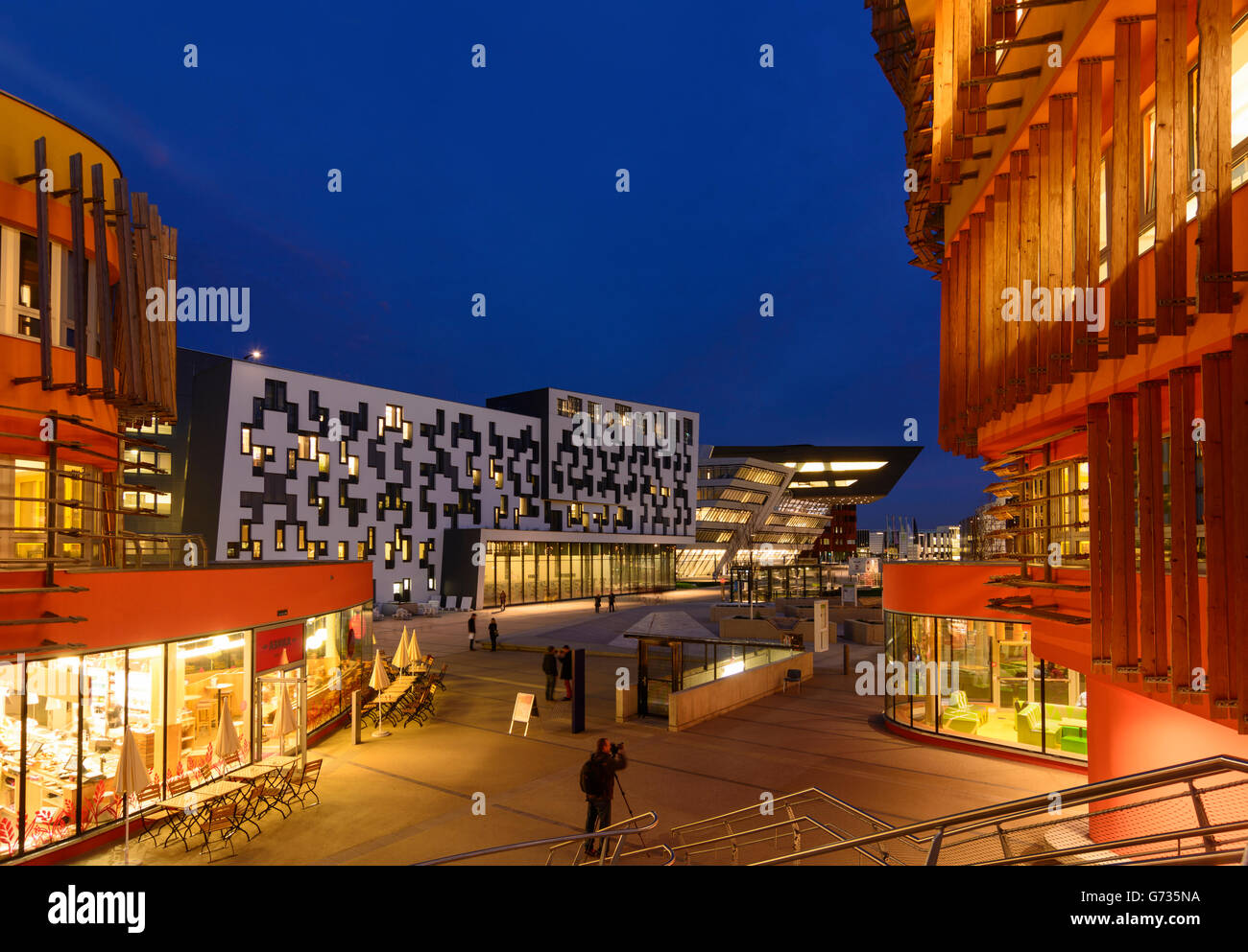 Campus WU Wirtschaftsuniversität Wien: Abteilung 3 und Verwaltung (D3 & AD), Wien, Wien, Österreich, Wien, 02. Stockfoto