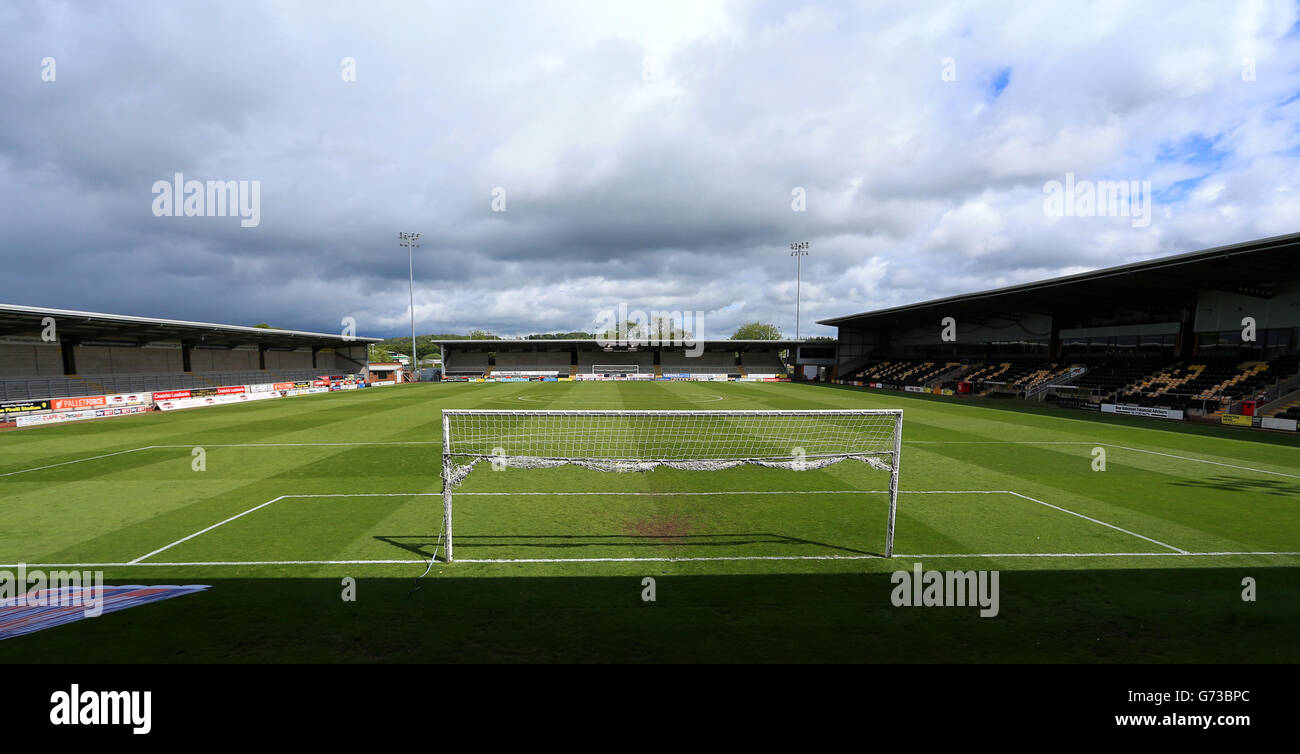 Fußball - Sky Bet League Two - Play-off Semi Final - First Leg - Burton Albion gegen Southend United - Pirelli Stadium. Eine allgemeine Ansicht des Pirelli-Stadions Stockfoto