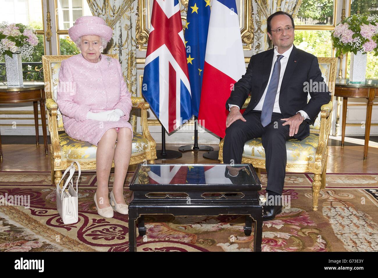 Staatsbesuch in Frankreich Stockfoto