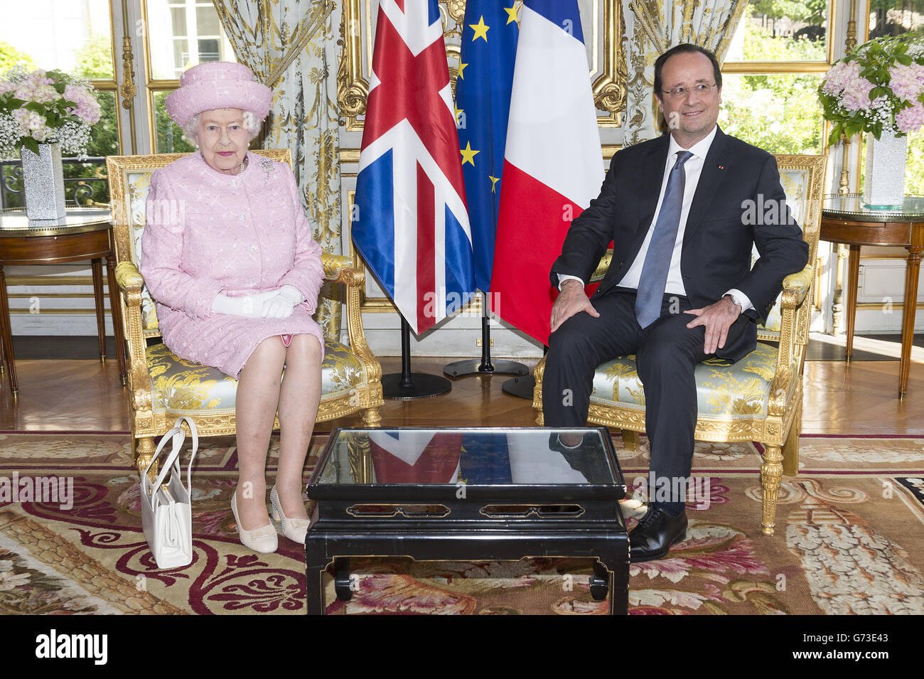 Staatsbesuch in Frankreich Stockfoto