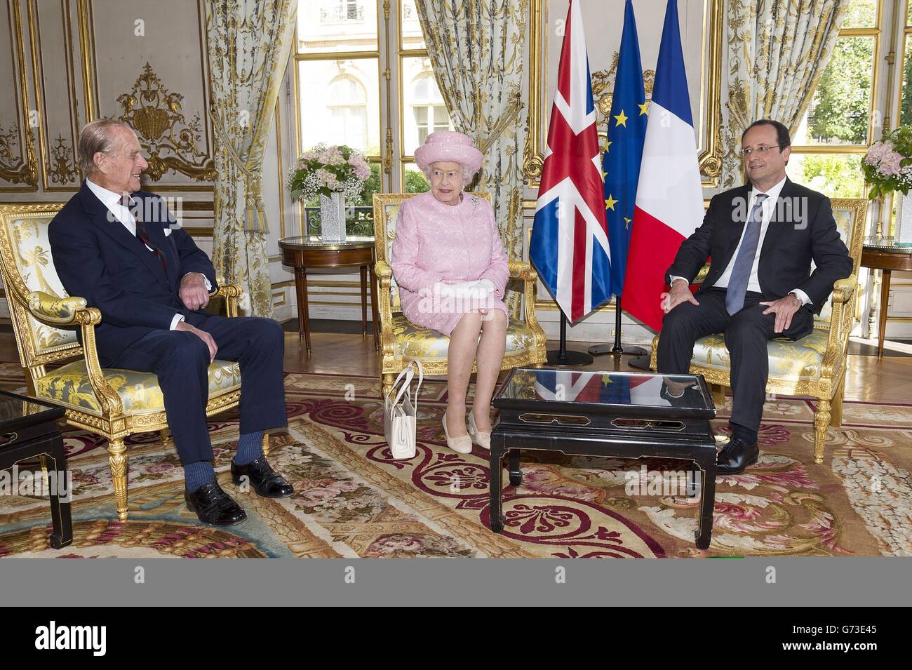 Staatsbesuch in Frankreich Stockfoto