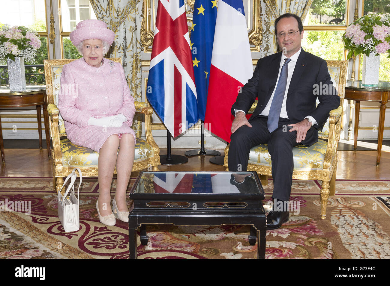 Staatsbesuch in Frankreich Stockfoto