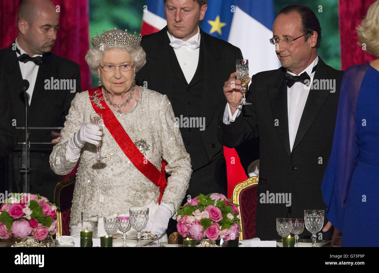 Staatsbesuch in Frankreich Stockfoto
