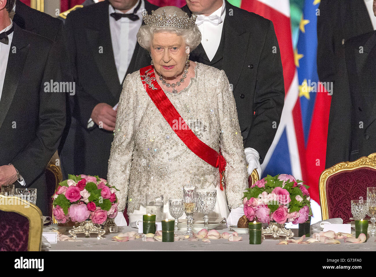 Staatsbesuch in Frankreich Stockfoto
