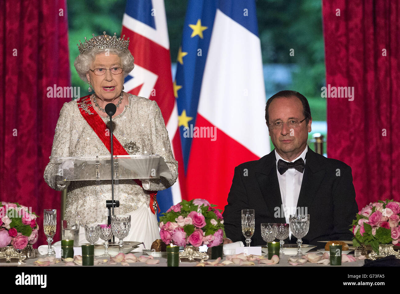 Staatsbesuch in Frankreich Stockfoto
