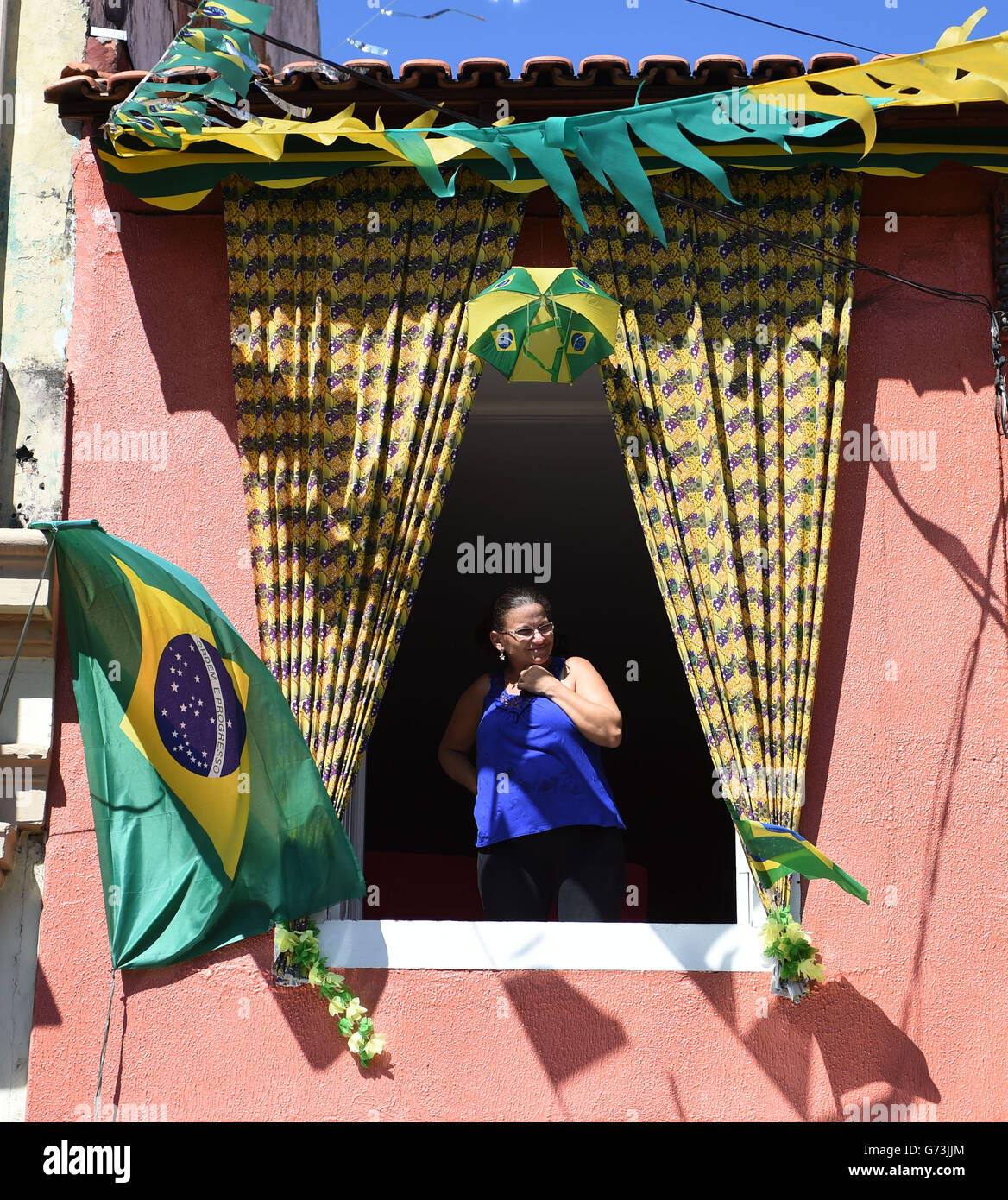 Fußball - FIFA Fußball-Weltmeisterschaft 2014 - Cuiaba Blick auf die Stadt. Eine allgemeine Ansicht von Cuiaba, Brasilien Stockfoto