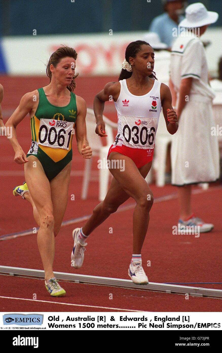Leichtathletik Commonwealth Games Auckland1990 Stockfotografie Alamy
