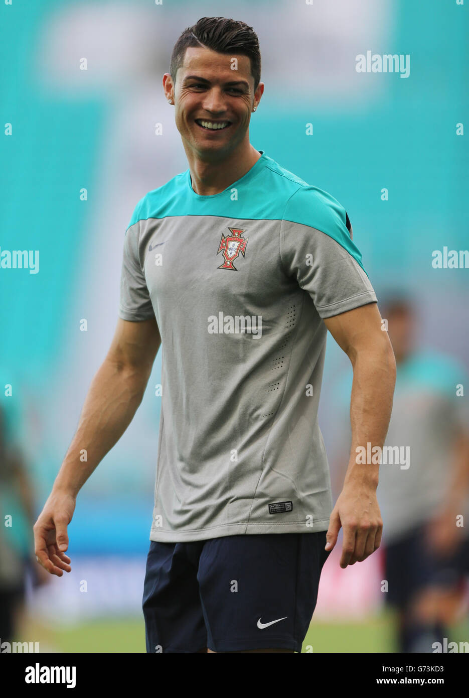 Fußball - FIFA WM 2014 - Gruppe G - Deutschland gegen Portugal - Portugal-Trainingseinheit - Arena Fonte Nova Stockfoto