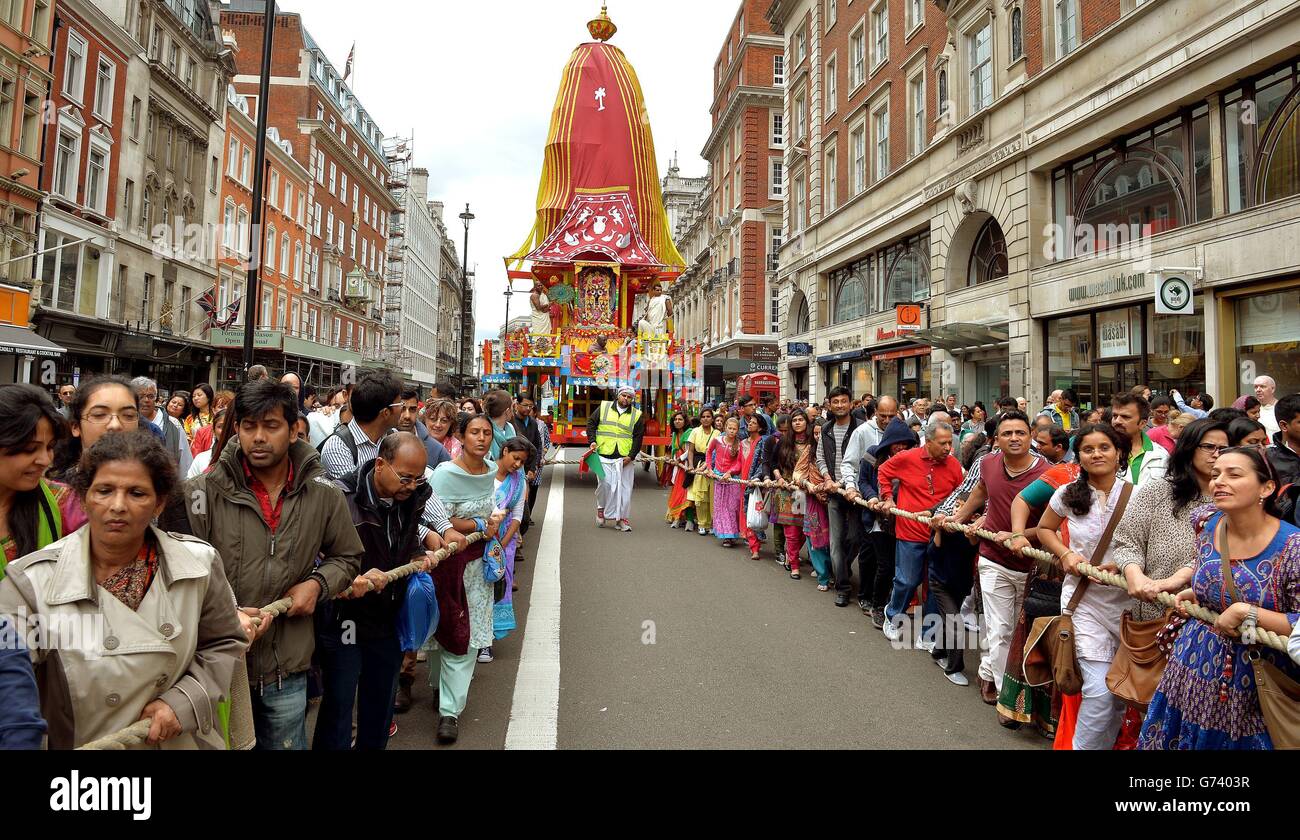 Hare-Krishna-Ratha-Yatra-Festival in London Stockfoto Hare-Krishna-Ratha-Yatra-Festival in London Stockfoto