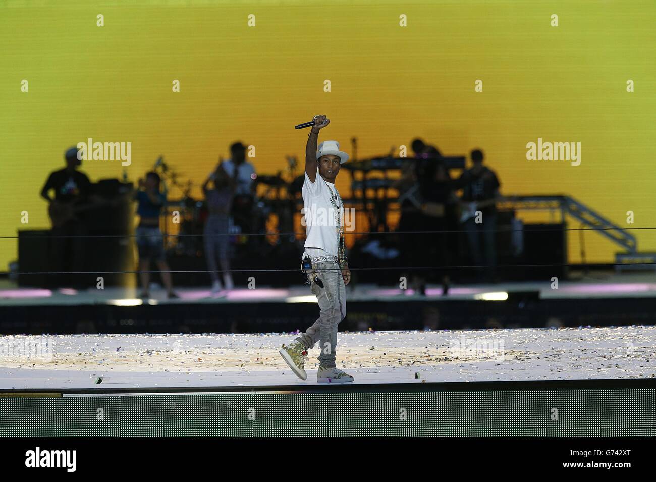 Pharrell Williams während des Summertime Ball von Capital FM im Wembley Stadium, London. Stockfoto