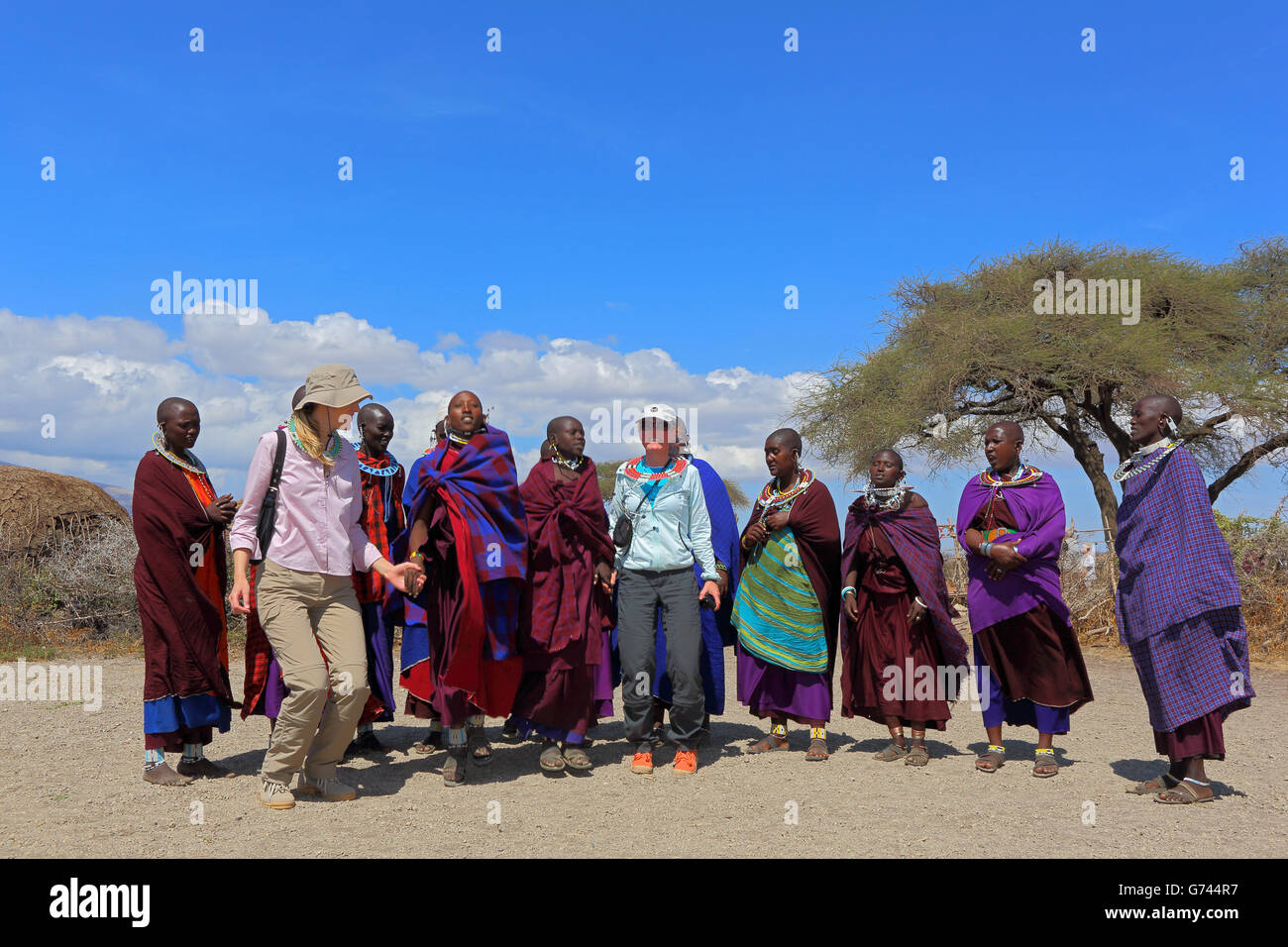 ritueller Tanz, Frauen, Tansania, Afrika Stockfoto