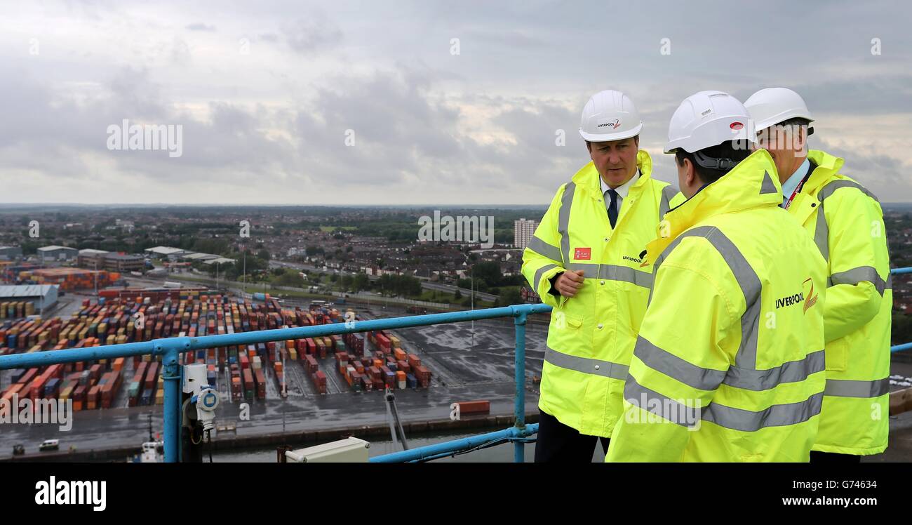 Cameron besucht nordwestlich Stockfoto