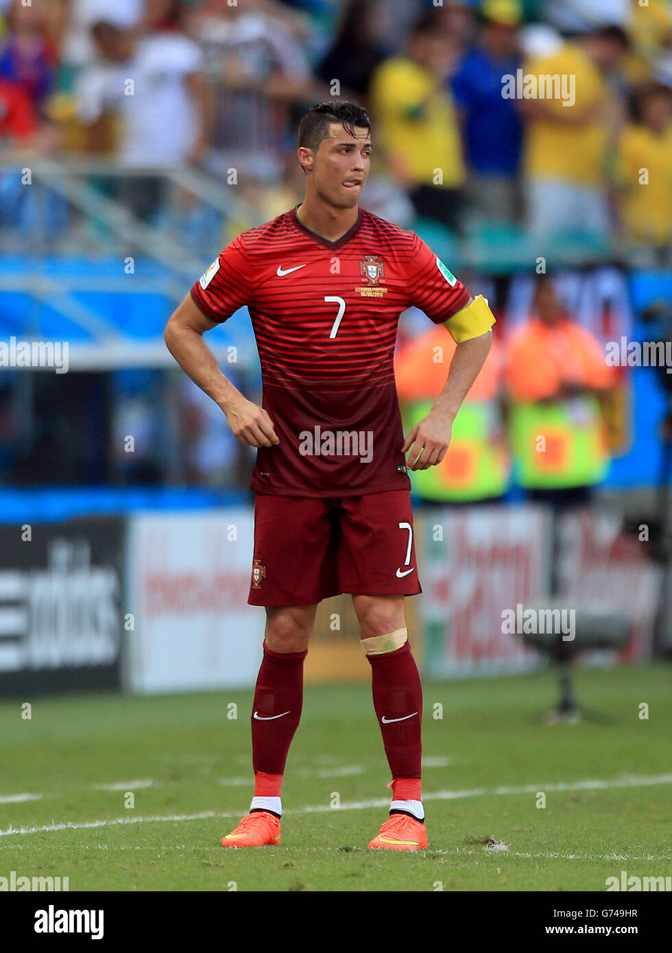 Fußball - FIFA Fußball-Weltmeisterschaft 2014 - Gruppe G - Deutschland gegen Portugal - Arena Fonte Nova. Cristiano Ronaldo aus Portugal Stockfoto