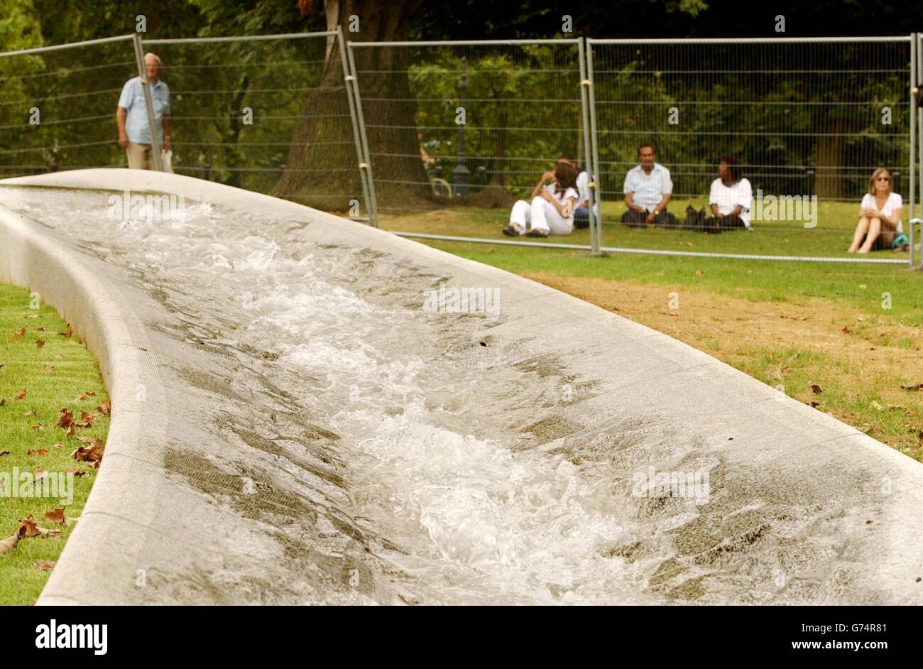 Diana Memorial Fountain Wiedereröffnung Stockfoto