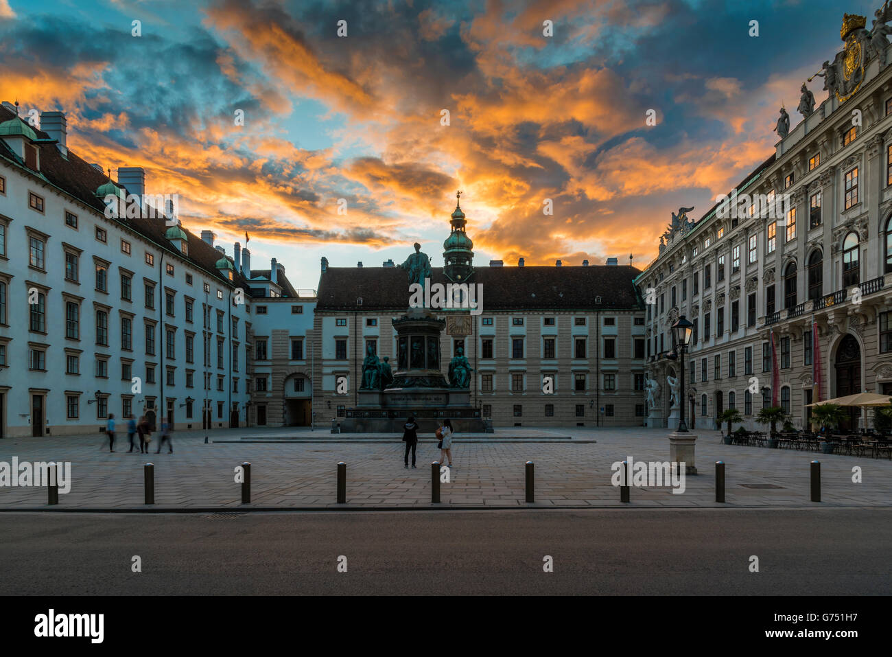 Hofburg Palace bei Sonnenuntergang, Wien, Österreich Stockfoto