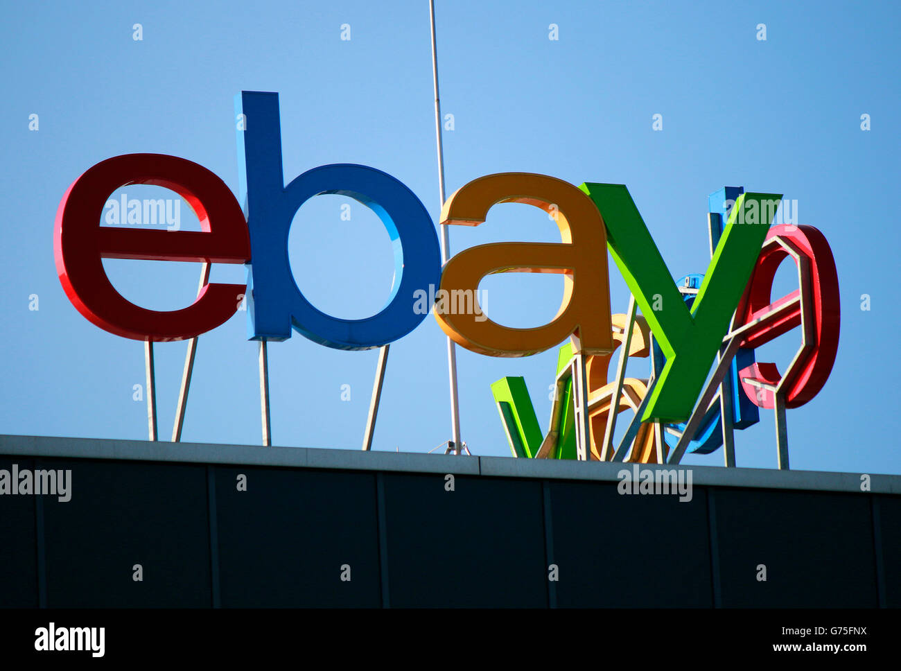 Logo der Marke "EBay", Berlin. Stockfoto