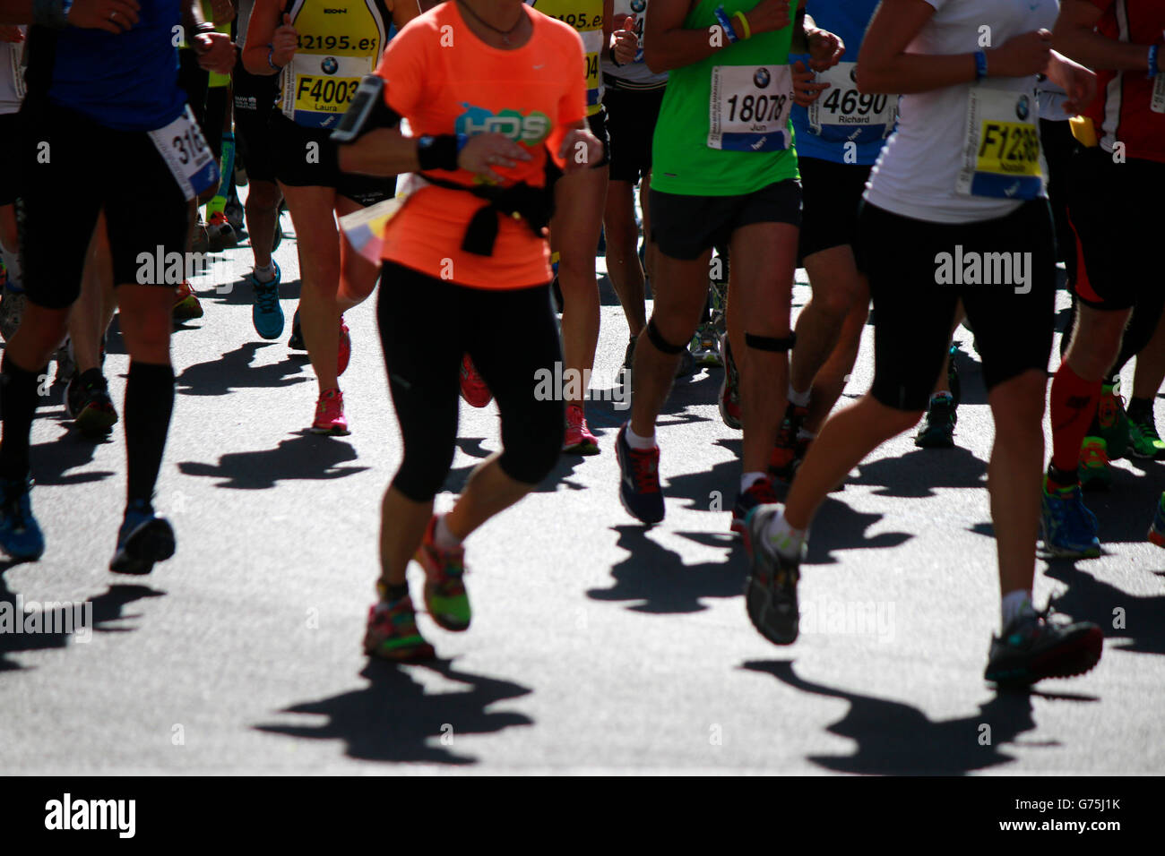 Impressionen: Berlin Marathon 2015, Berlin-Mitte. Stockfoto