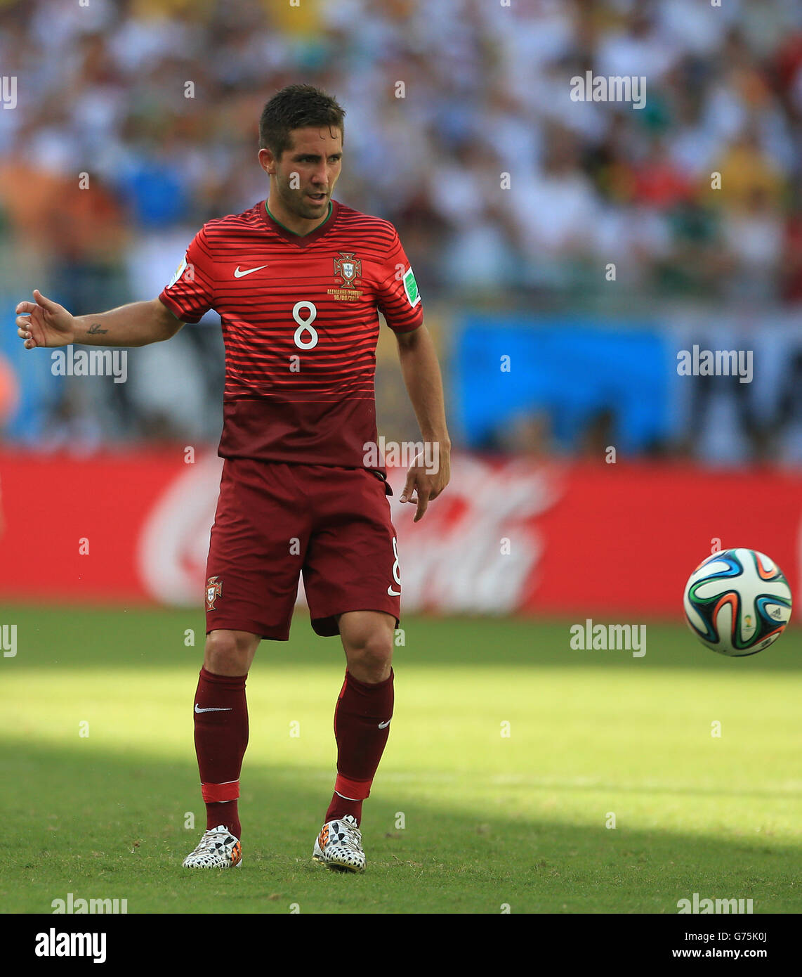 Fußball - FIFA Fußball-Weltmeisterschaft 2014 - Gruppe G - Deutschland gegen Portugal - Arena Fonte Nova. Joao Moutinho, Portugal Stockfoto