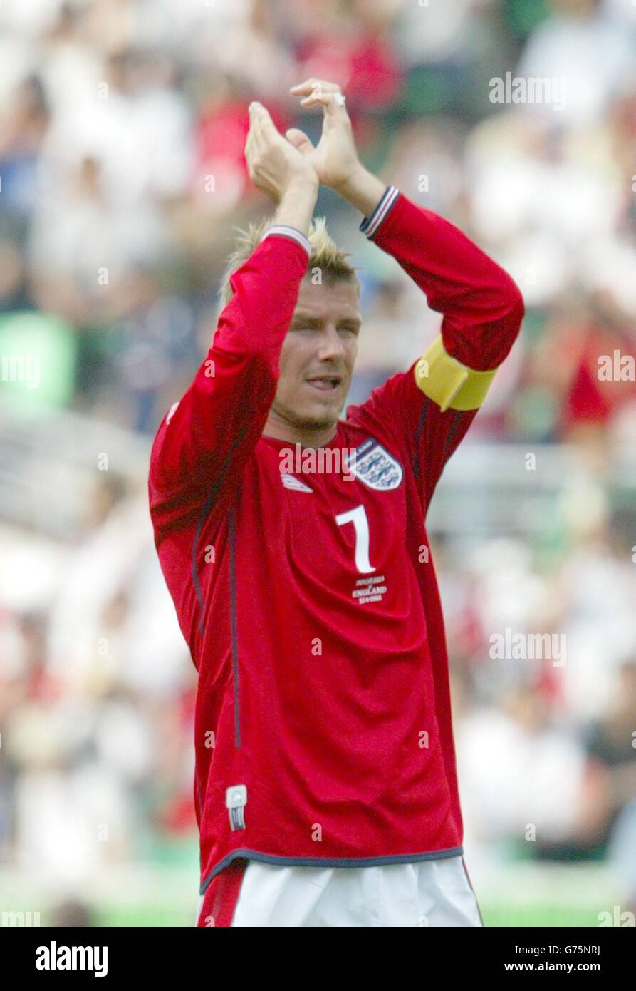 England V Nigeria / Beckham Stockfoto