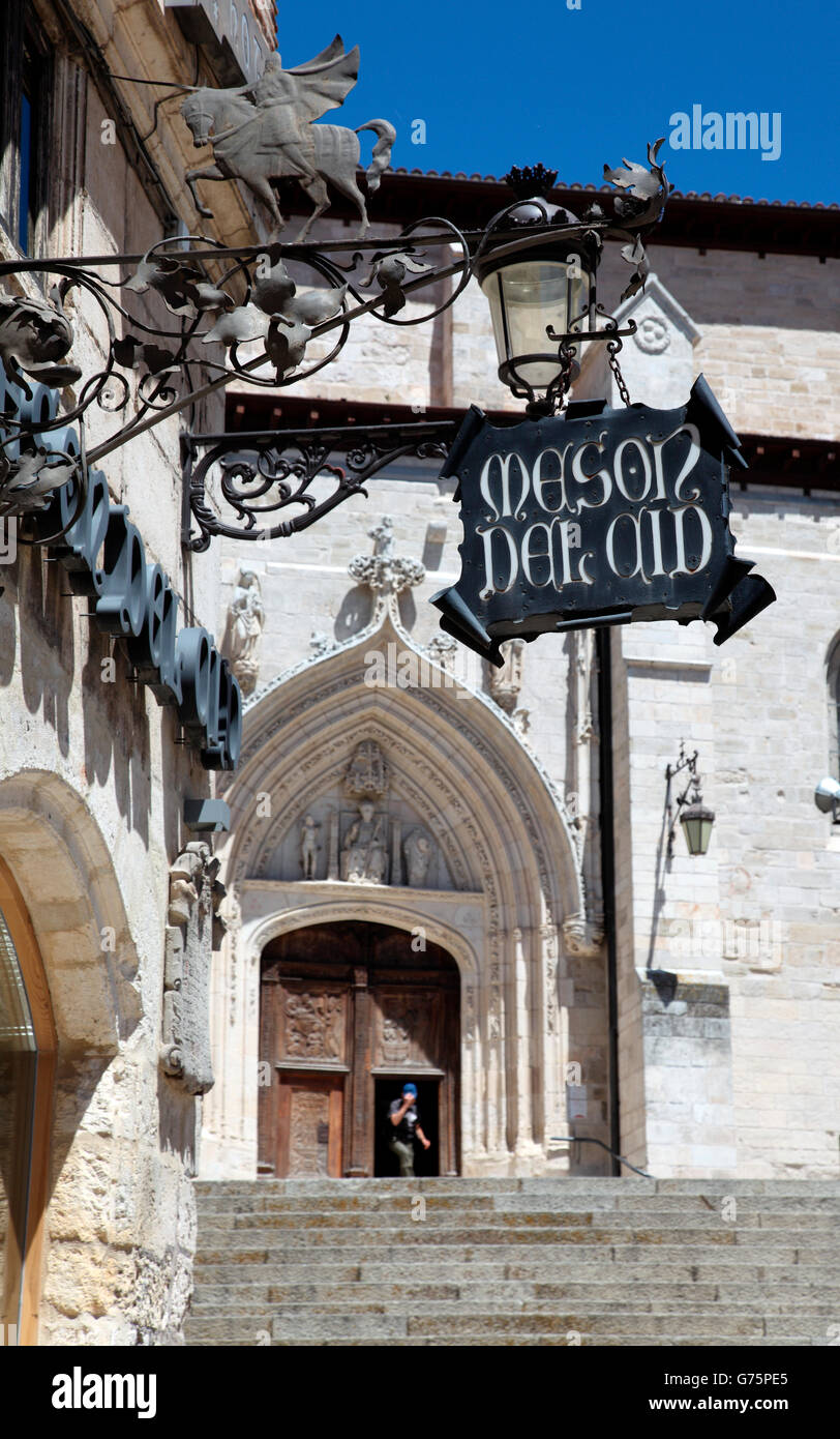 Meson Del Cid auf dem Camino de Santiago, Burgos Stockfoto