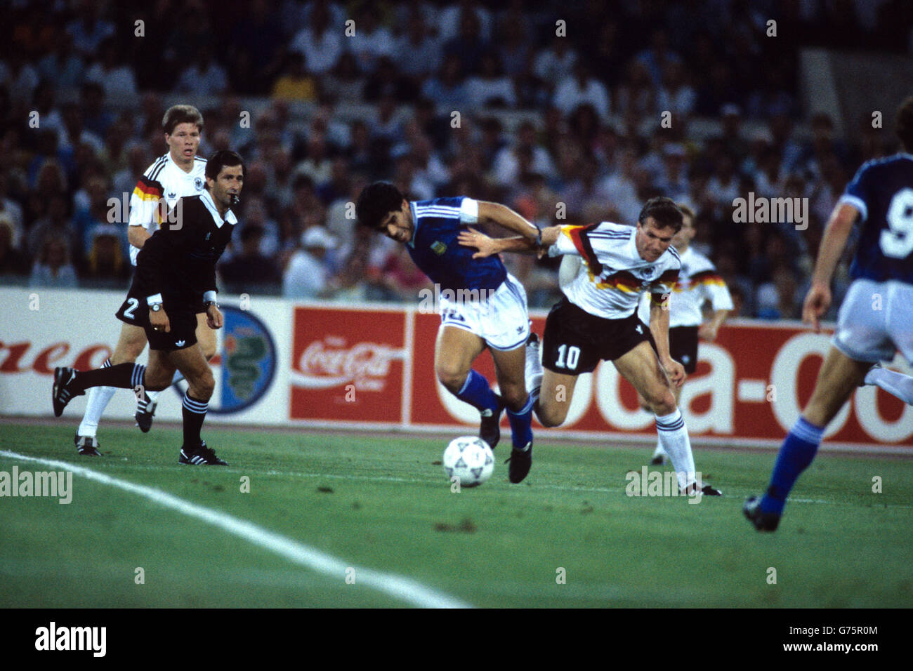 Fußball - 1990 FIFA World Cup - Finale - Westdeutschland gegen Argentinien - Stadio Olimpico, Rom Stockfoto