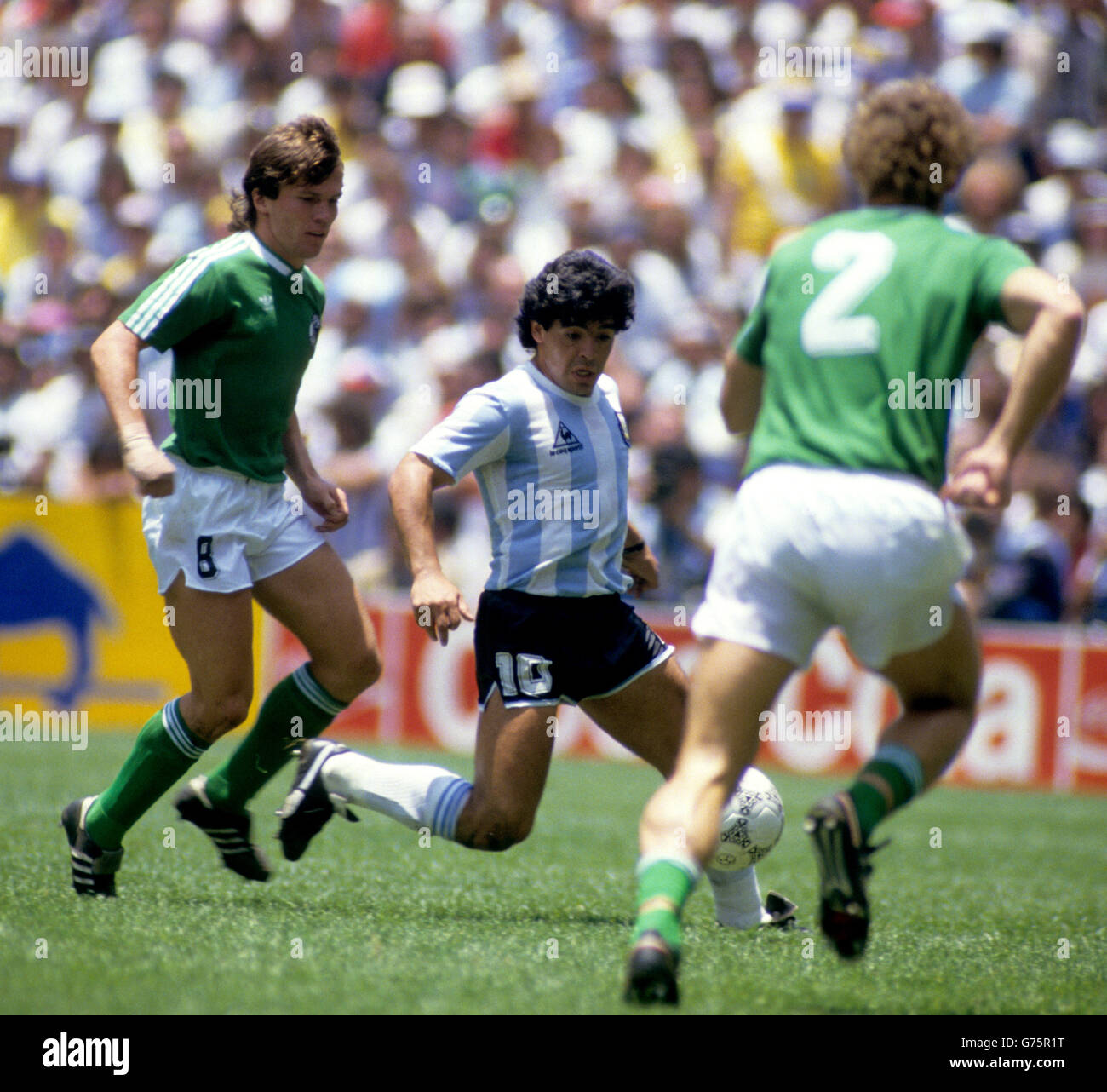 Fußball - 1986 FIFA World Cup - Finale - Argentinien V Westdeutschland - Azteca-Stadion, Mexiko Stockfoto