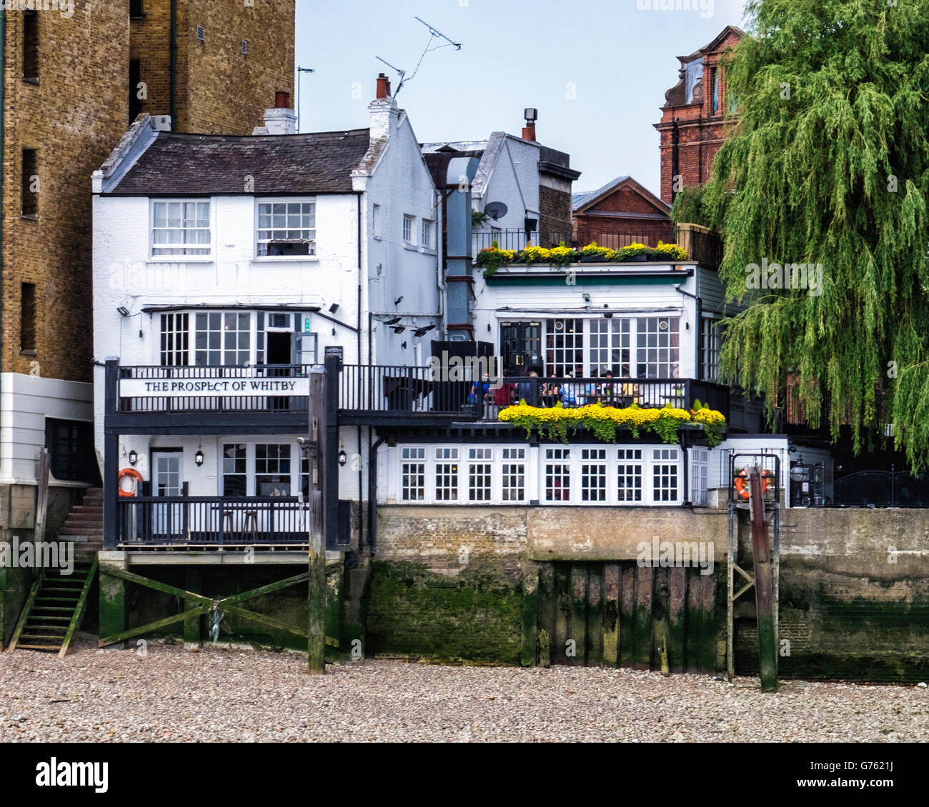 Prospect of Whitby, einen traditionellen historischen englischen riverside pub Stockfoto